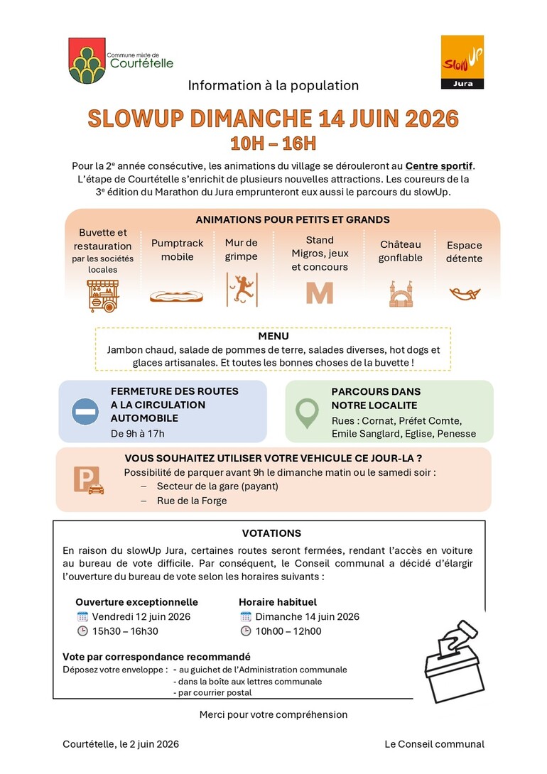 Info Slow-UP + votations