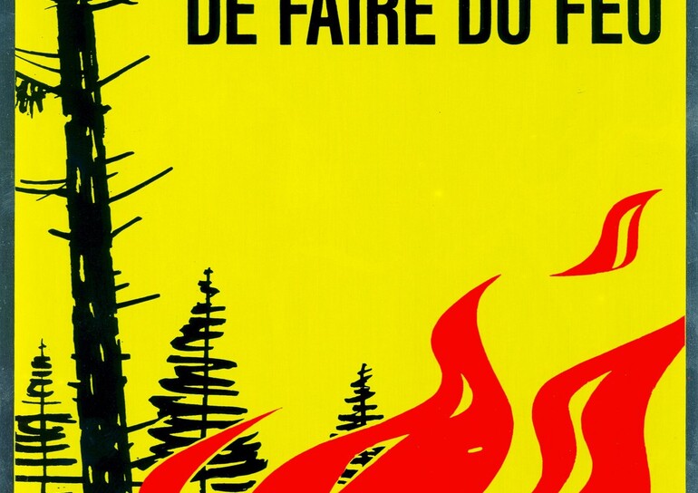 Incendie de forêt - Danger de degré 4 - fort