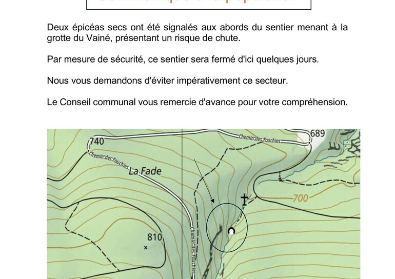 Communiqué à la population