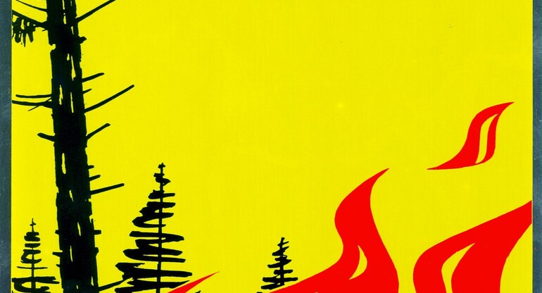 Incendie de forêt - Danger de degré 4 - fort